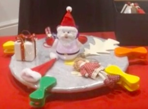 Lazy Susan with Santa