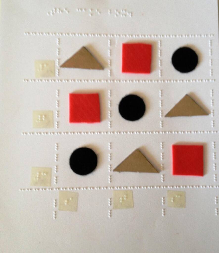 Tactile co-ordinates chart: The cake box