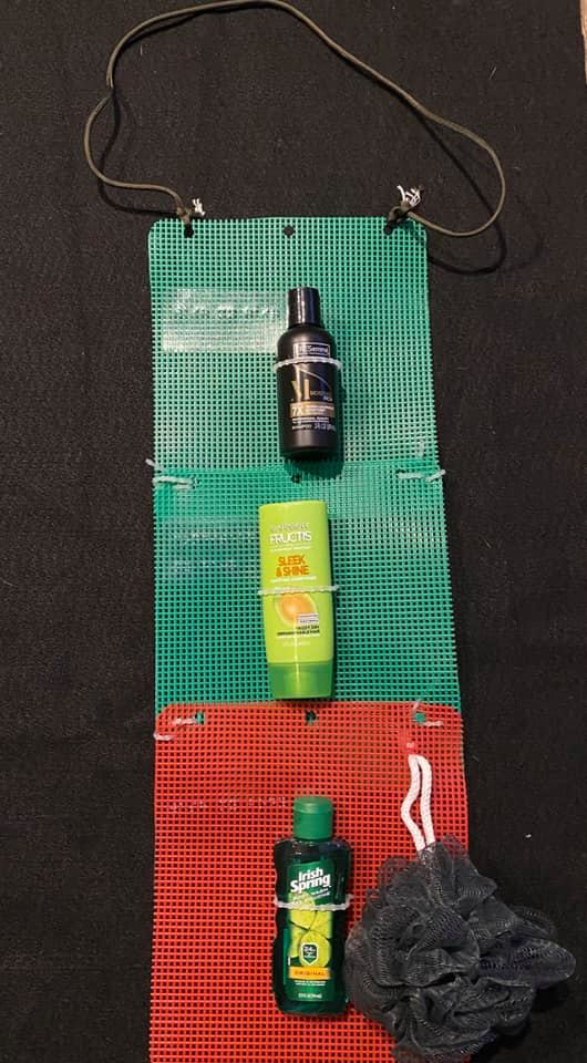 Tactile sequencer for in the shower to hang over shower nozzle