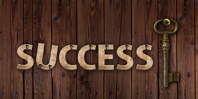 The word success with a key next to it.