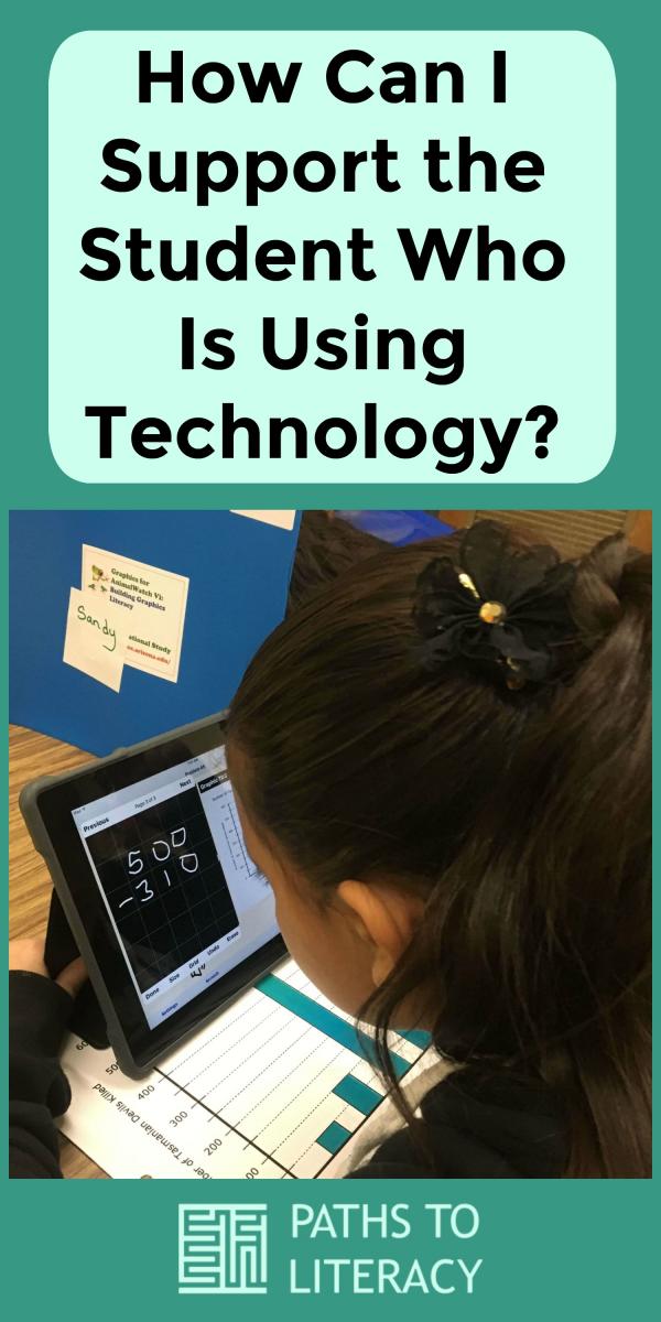 Collage of how can I support the student who is using technology
