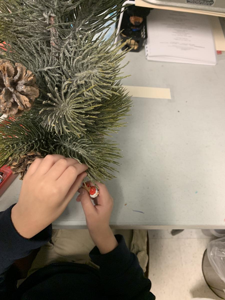 Trimming the mini tree