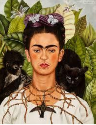 Famous self portrait of artist, Frida Kalo.