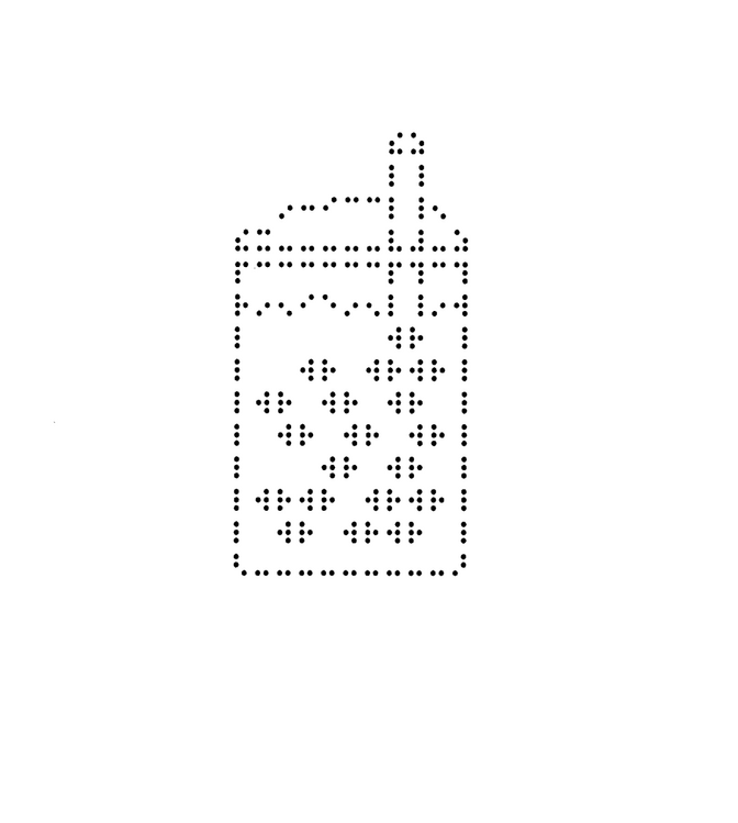 Boba tea braille art design.
