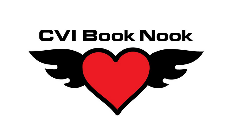 CVI Book Nook logo with a heart and wings