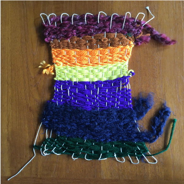 Leaving space to weave the dowel through